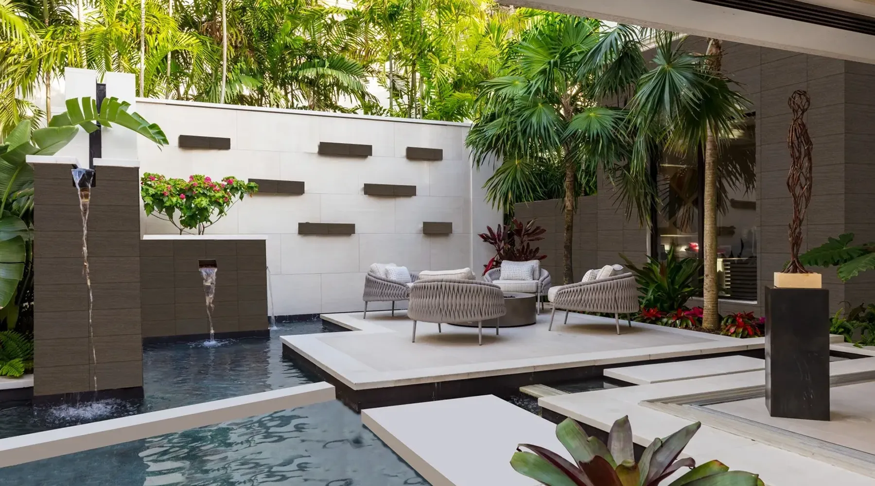 Création des scènes d'eau à Rabat